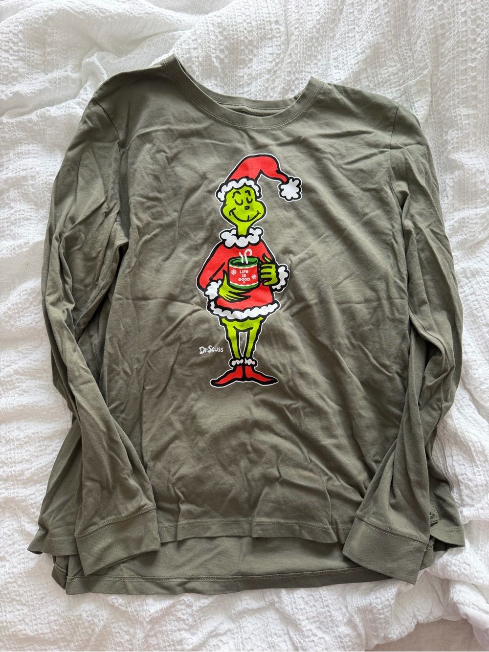 Life is Good Coffee Makes Me Less Grinchy'Graphic Long Sleeve Tee -Bundle & save - Picture 4 of 5